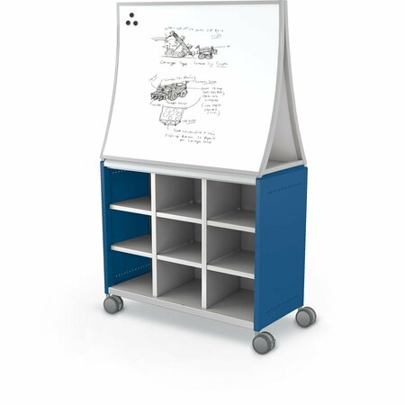 MOORECO Compass Cabinet Maxi H2 With Ogee Dry Erase Board Navy 72.1in H x 42in W x 19.2in D B3A1J1E1B0